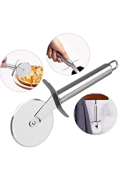 Metal Düz Hamur - Pizza Ruleti Kesici